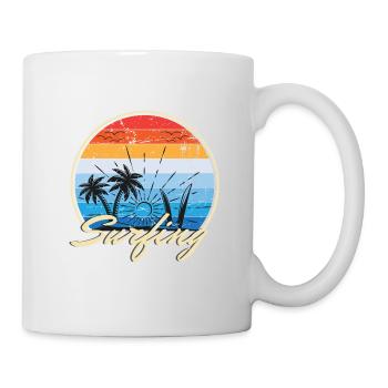 Surf Vacances Plage Mer Planche de surf Cadeau mer - Mug blanc - blanc - Droite