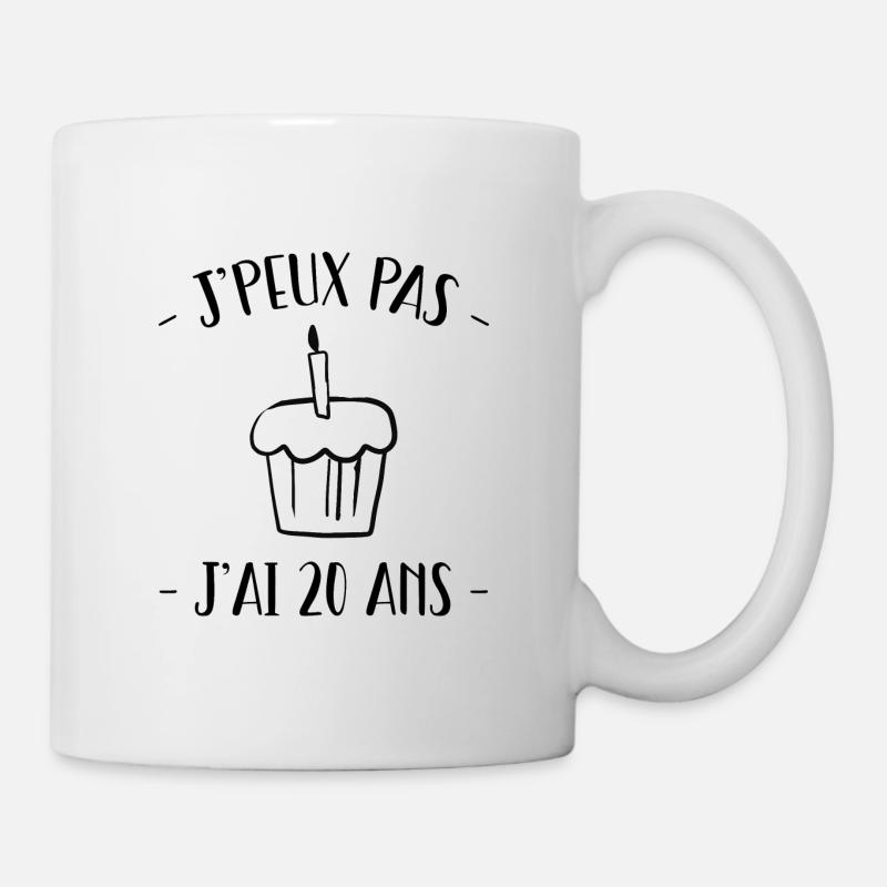 j'peux pas j'ai 20 ans - Mug blanc - blanc