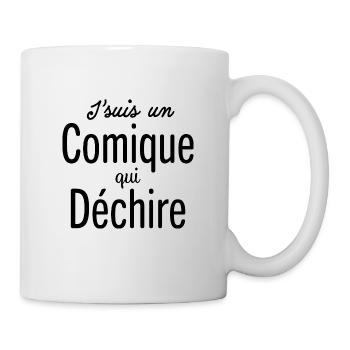 J'suis un comique qui déchire cadeau humour drôle - Mug blanc - blanc - Droite