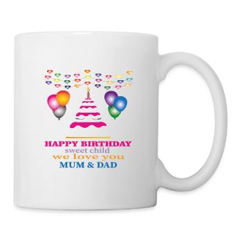 Bon anniversaire - Mug blanc - blanc - Droite
