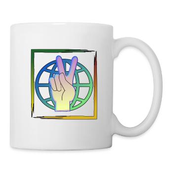 Welt Frieden - Tasse - Weiß - Rechts