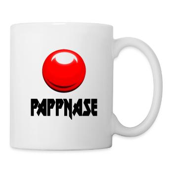 PAPPNASE schwarz - Tasse - Weiß - Rechts