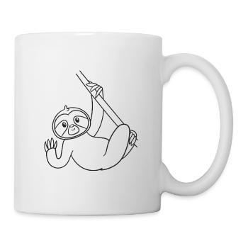 Sloth, Sloths, Gift, Gift idea - Mug - white - Right