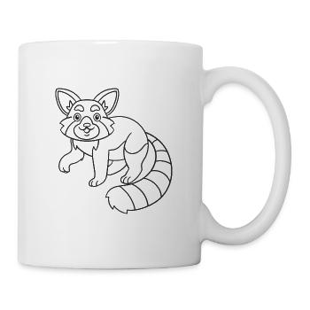 Roter Panda, Geschenk, Geschenkidee - Tasse - Weiß - Rechts