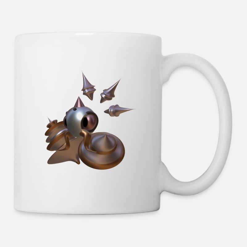 Alien Roboter - Tasse - Weiß