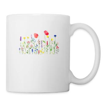 Illustration Wildflower Summer Flowers Blooming Fl - Mug - white - Right