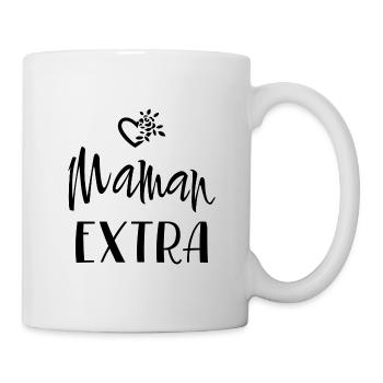 Maman Extra. Cadeau fête des mères - Mug blanc - blanc - Droite
