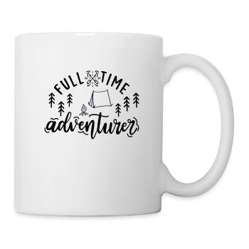 full time adventurer ZeichenflÑche 1 - Mug blanc - blanc - Droite