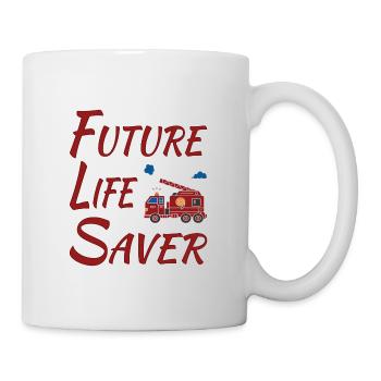 Future Life Saver with Fire Truck - Mug - white - Right