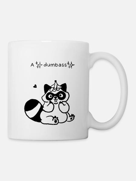Trio Dumbass | Raton laveur - Mug blanc - blanc