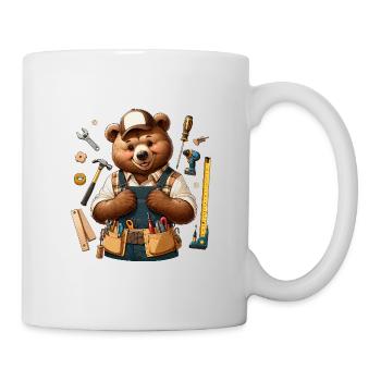 Cute Bear Craftsman - Tasse - Weiß - Rechts