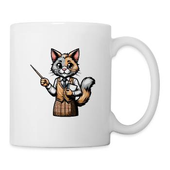 Cute Cat Teacher - Tasse - Weiß - Rechts