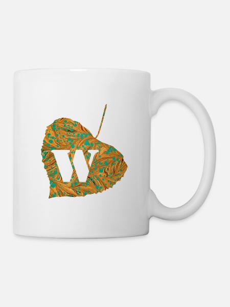 blatt e 95 w - Tasse - Weiß