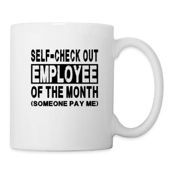 Self-Check Out - Employé du mois - Mug blanc - blanc - Droite
