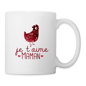 je t aime maman fête des mères cadeau maman - Mug blanc - blanc - Droite