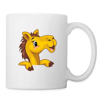 Happy peeking baby camel - Mug - white - Right