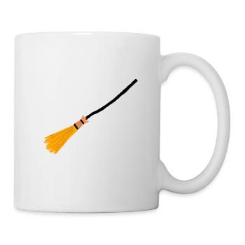 Hexenbesen - Krumm und Fliegend - Tasse - Weiß - Rechts