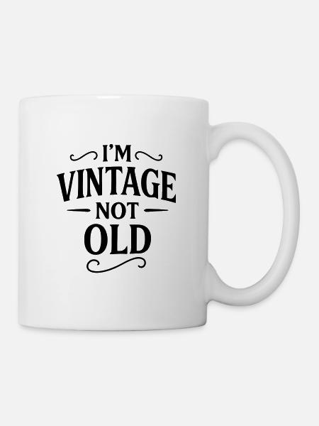 Pas vieux mais cadeau d’anniversaire vintage - Mug blanc - blanc