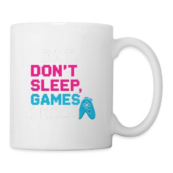 Manger, Ne dors pas, Jeux dont j’ai besoin - Mug blanc - blanc - Droite