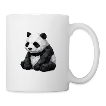 Panda Low-Poly - Tasse - Weiß - Rechts