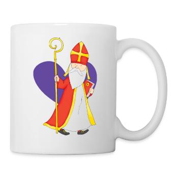 Saint avec le coeur - Mug blanc - blanc - Droite
