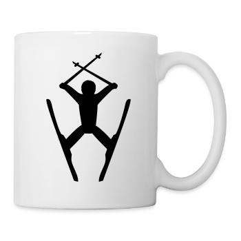le ski - Mug blanc - blanc - Droite
