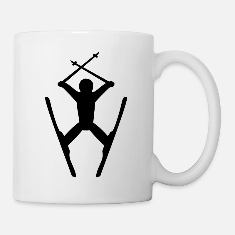 ski sprung - Tasse - Weiß