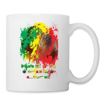 rasta for life - Mug blanc - blanc - Droite