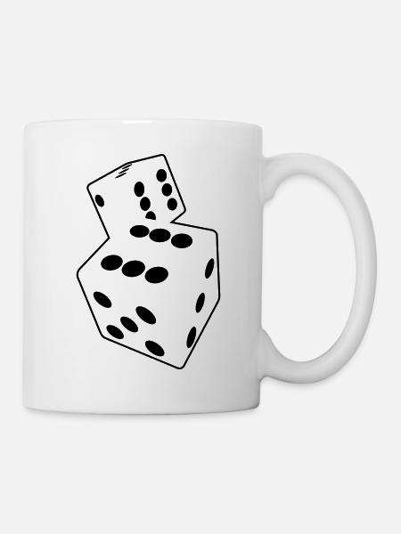 würfel - Tasse - Weiß