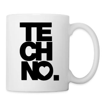 I love TECHNO - Tasse - Weiß - Rechts