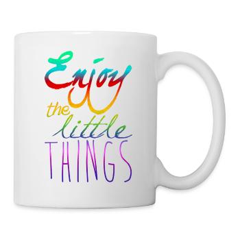 Enjoy The Little Things - Tasse - Weiß - Rechts