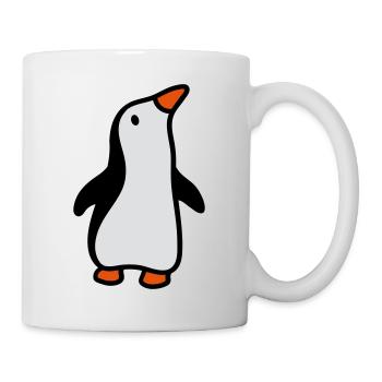 Penguin looks up 3 - Mug - white - Right