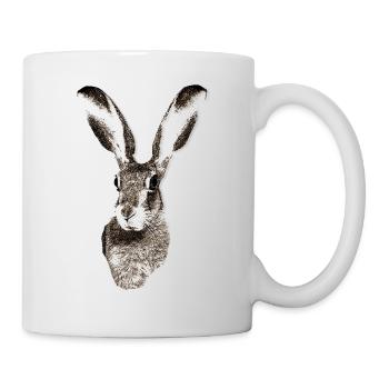 Hase - Tasse - Weiß - Rechts