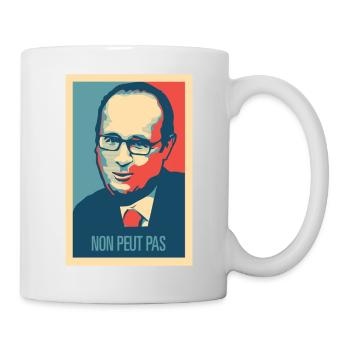 Popularité de François Hollande - Mug blanc - blanc - Droite