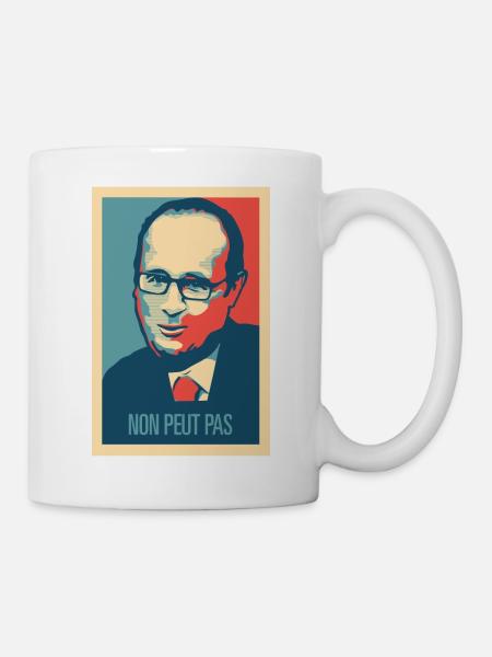 Popularité de François Hollande - Mug blanc - blanc