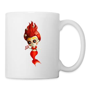 The Day of The Dead Mermaid Catrina Hoodies & - Mug - white - Right