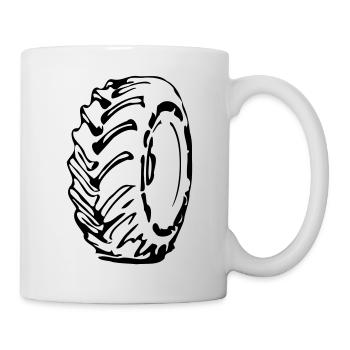 Pneus de tree avec profilé - Mug blanc - blanc - Droite