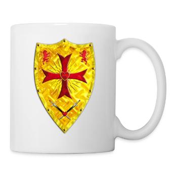 Crusader Shield Knight's Cross Swords Loewen - Mug - white - Right