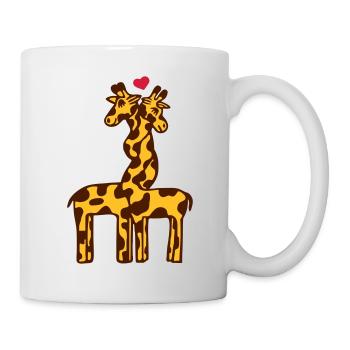 Verliebte Giraffen - Tasse - Weiß - Rechts