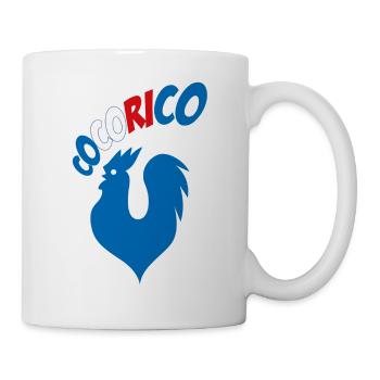 France Euro 2016 bleu blanc rouge coq Cocorico - Mug blanc - blanc - Droite