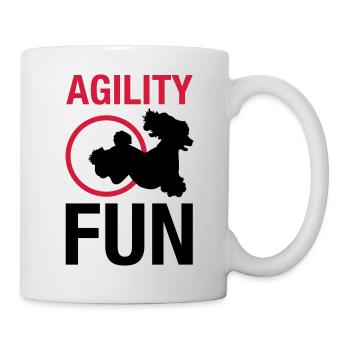 agilityfun_reifen_pudel - Tasse - Weiß - Rechts