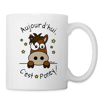 Équitation Cheval Poney Pony Cavalier Cavalière - Mug blanc - blanc - Droite