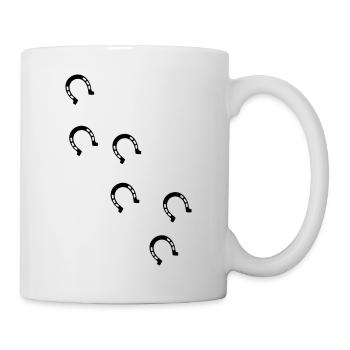 bourrin fer à cheval - Mug blanc - blanc - Droite