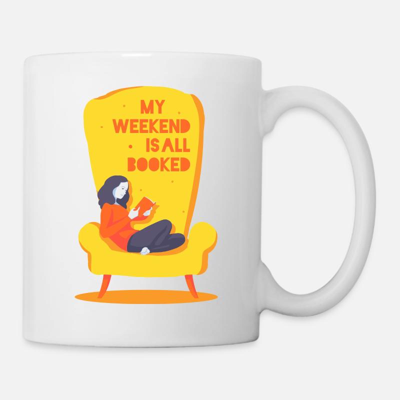 My weekend is all booked - Mug blanc - blanc