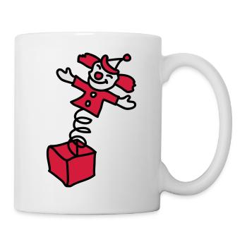 clown_aus_der_kiste_3c - Mug blanc - blanc - Droite