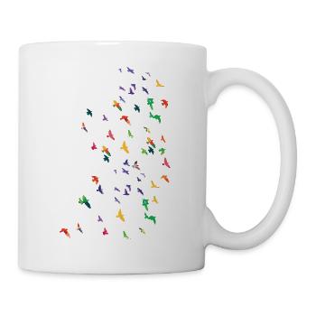 Colorful flying birds - Mug - white - Right