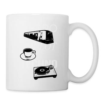 Metro Boulot TECHNO! - Mug blanc - blanc - Droite