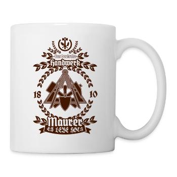 maurer handwerk - Tasse - Weiß - Rechts