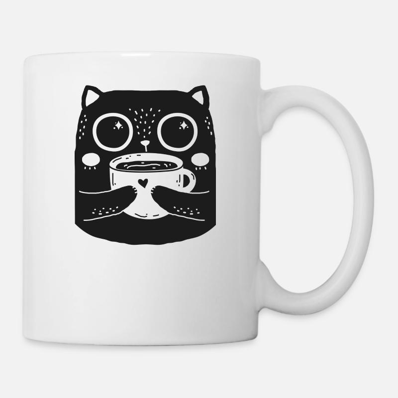 BLACK_CAT - Tasse - Weiß