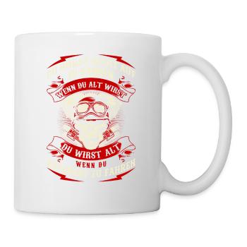 Motorrad fahren aufhören Biker - Tasse - Weiß - Rechts